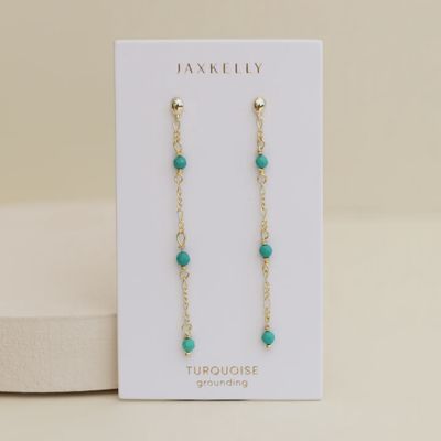 Gemstone Chain Drop Earring