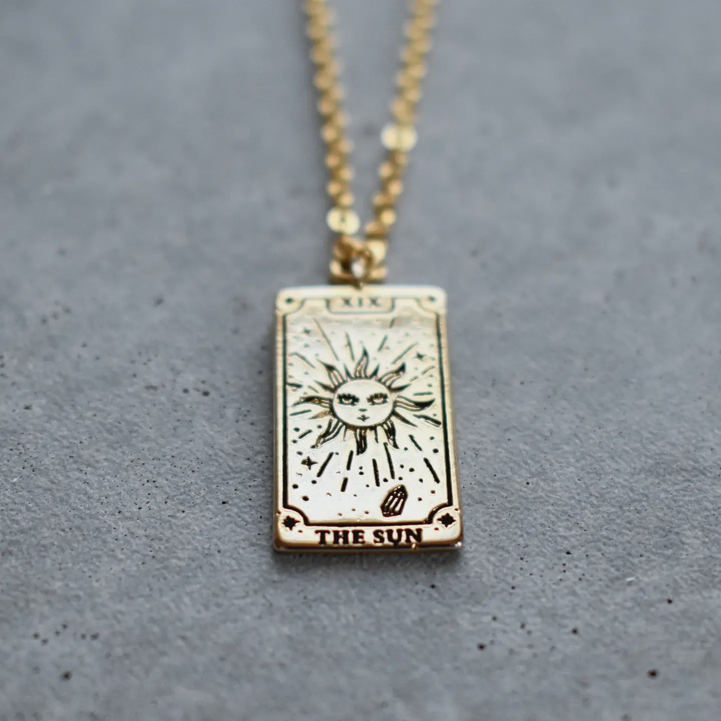 Tarot Card Necklace - the Sun