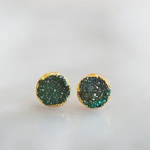 Druzy Round Medium Studs