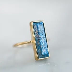 Lapis Gem Bar Ring