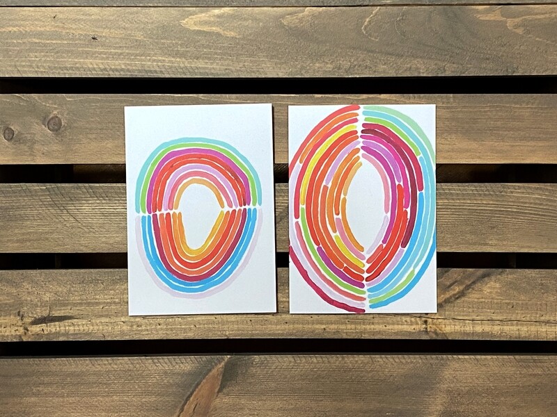 Rainbow Ovals Card Bundle