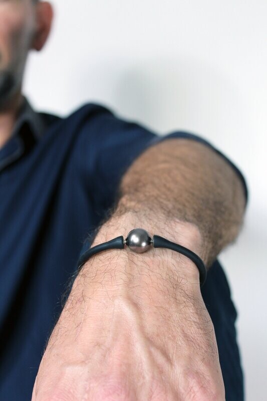 Tahitian Pearl, Silicone Bracelet