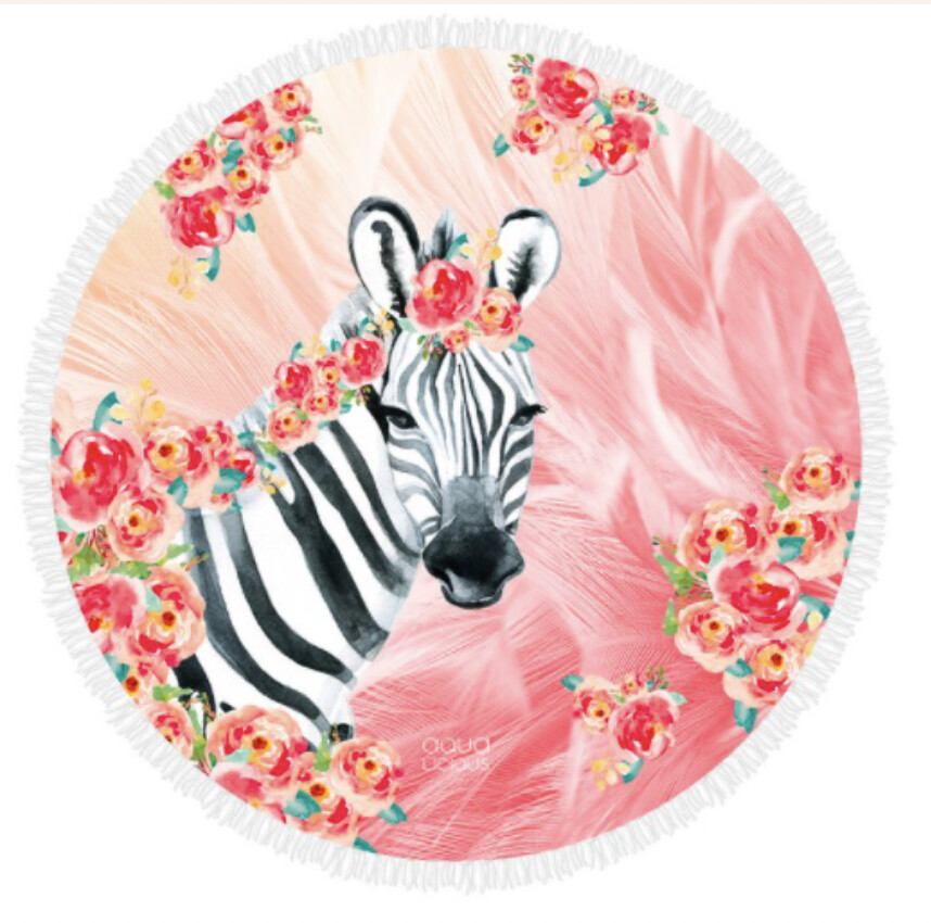 Roundie Towel Zebra Boho