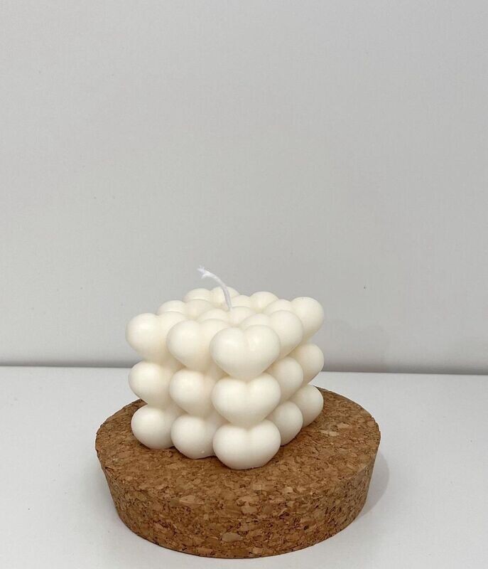 Handgemaakte heart bubble (beige)