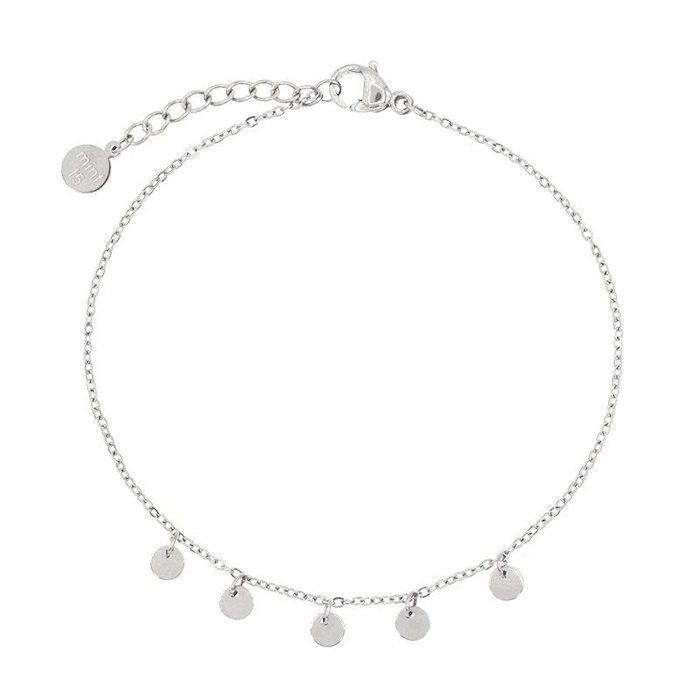 Kleine munten armband - ZILVER