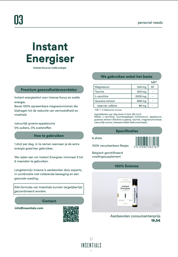 Instant Energiser Shot (6 stuks)