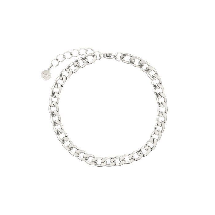 Flat ketting armband - zilver