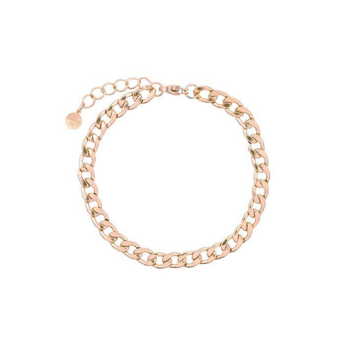Flat ketting armband - rose goud