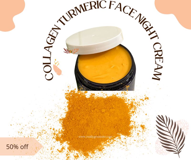 WOMEN COLLAGEN FACE NIGHT CREAM WITH TURMERIC 2.OZ