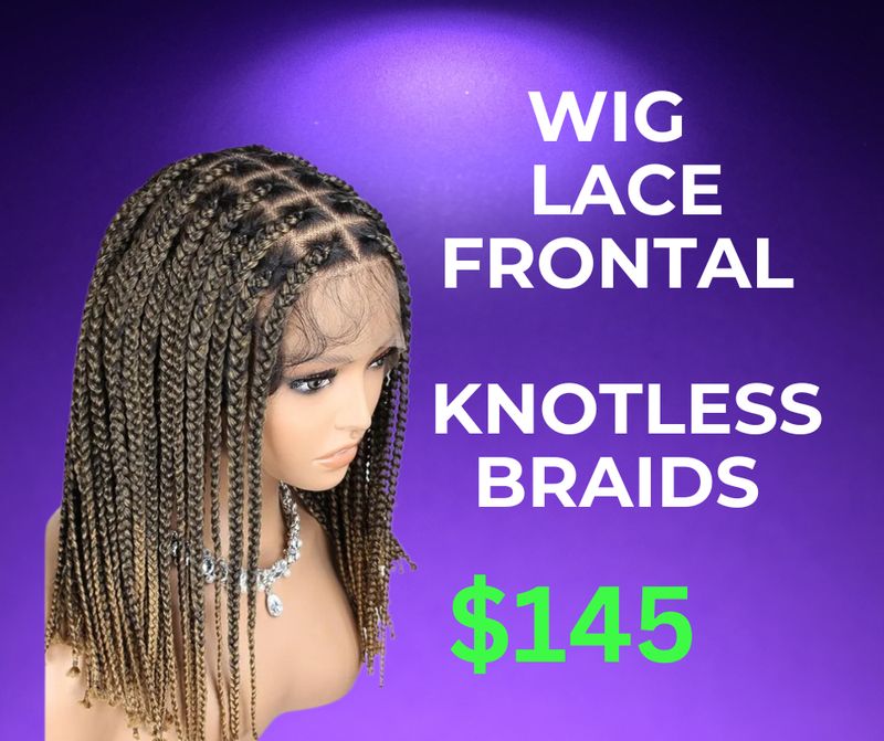 Wig Medium knotless braids HD