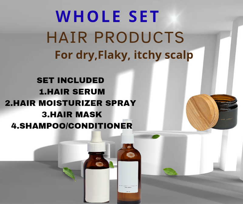 Hair treatments set for Extra dry ,flaky,itchy scalp(for starter )