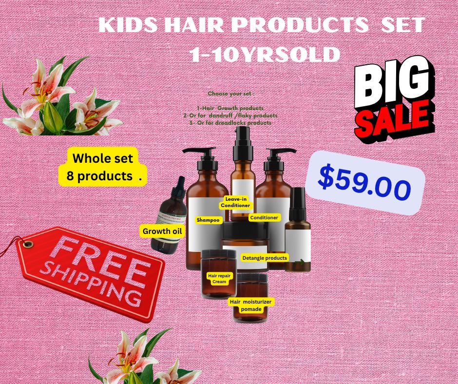 KIDS  HAIR PRODUCTS SET SEPCIAL age 1-10 