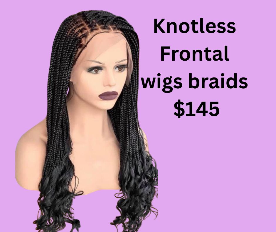 Wig Medium knotless braids HD