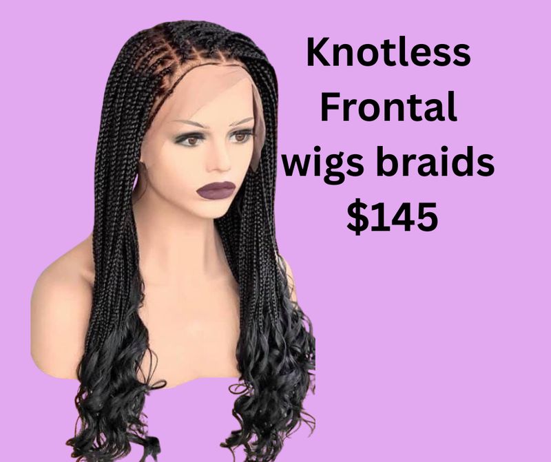 Wig Medium knotless braids HD