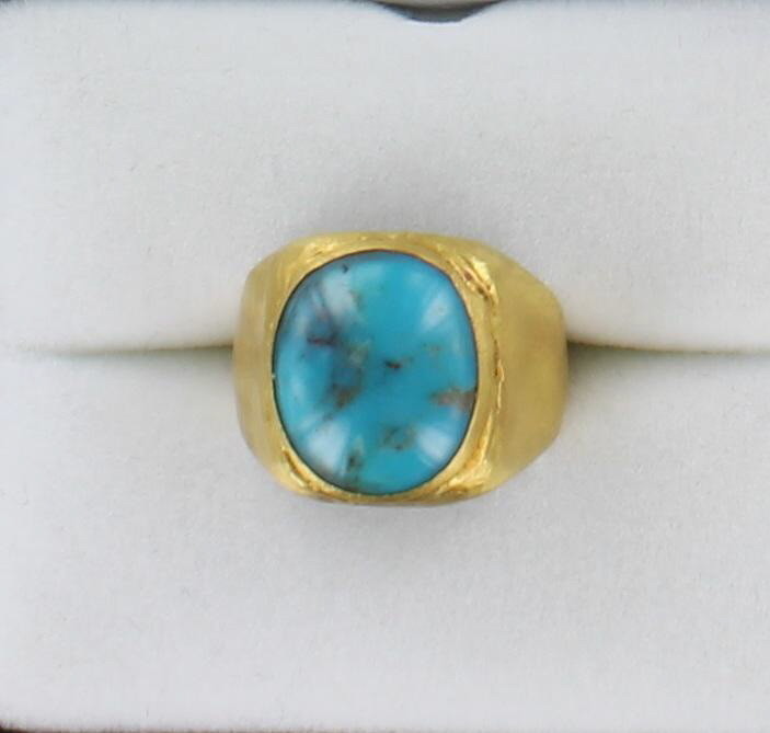 24KT/S TURQUOISE RING