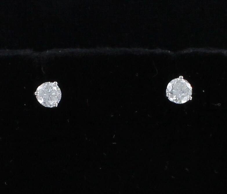 14KT 1.40 CT TW DIAMOND STUD EARRINGS