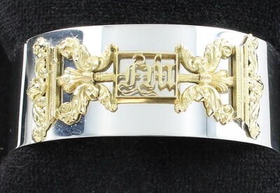 14KT YELLOW GOLD AND STERLING SILVER BRACELET 14KT YELLOW GOLD AND STERLING SILVER BRACELET