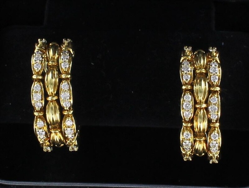 18KT 3.0 CT TW DIAMOND TIFFANY EARRINGS 18KT 3.0 CT TW DIAMOND TIFFANY EARRINGS