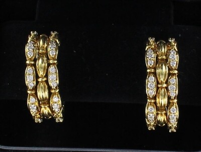 18KT 3.0 CT TW DIAMOND TIFFANY EARRINGS 18KT 3.0 CT TW DIAMOND TIFFANY EARRINGS