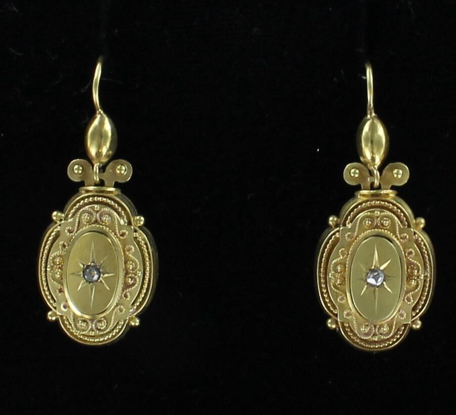 18KT VICTORIAN EARRINGS