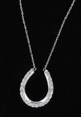 14KTW .50 CT TW DIAMOND HORSESHOE NECKLACE 14KTW .50 CT TW DIAMOND HORSESHOE NECKLACE