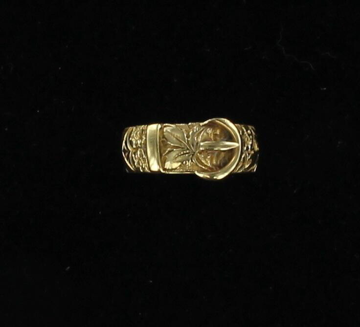 18KT BUCKLE RING, CA 1860