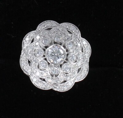 PLATINUM 1.42 CT TW ROUND BRILLIANT DIAMOND RING PLATINUM 1.42 CT TW ROUND BRILLIANT DIAMOND RING