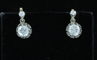 14KT/T 1.55 CT TW ROUND DIAMOND EARRINGS 14KT/T 1.55 CT TW ROUND DIAMOND EARRINGS