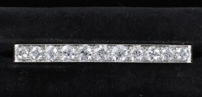 PLATINUM 7.0 CT TW ROUND DIAMOND ART DECO PIN PLATINUM 7.0 CT TW ROUND DIAMOND ART DECO PIN