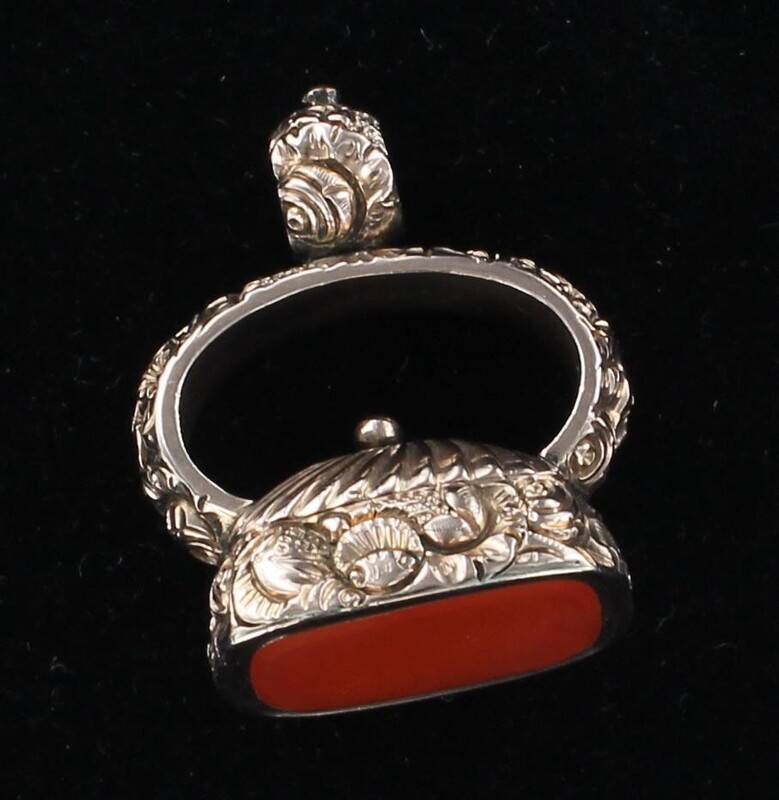 10KT CARNELIAN FOB CIRCA 1900