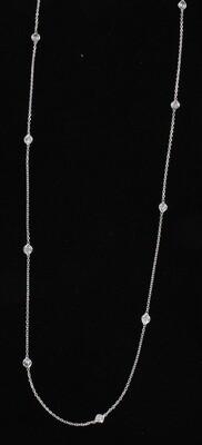 14KTW .97 CT TW ROUND BRILLIANT DIAMOND CHAIN