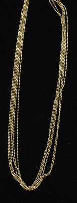 14KTY 6 STRANDS OF BEADED CHAIN