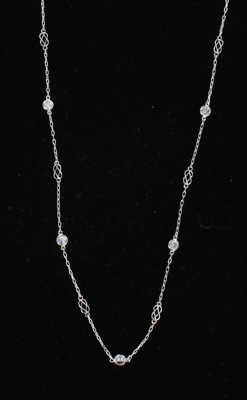 PLATINUM 1.23 CT TW ROUND DIAMOND CHAIN, 18