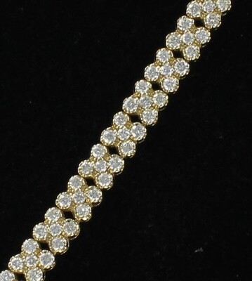 14KTY 7.02 CT TW ROUND DIAMOND BRACELET 14KTY 7.02 CT TW ROUND DIAMOND BRACELET