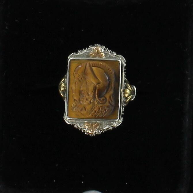 14KTW TIGER'S EYE RING