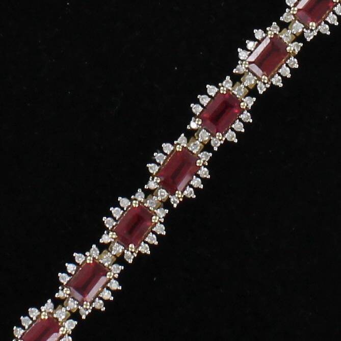 14KTY RUBY AND DIAMOND BRACELET