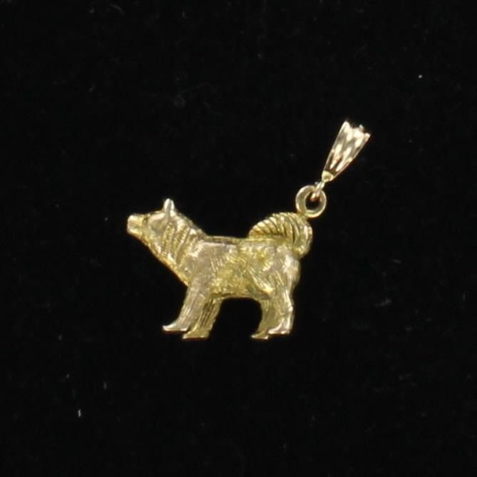 14KTY DOG CHARM