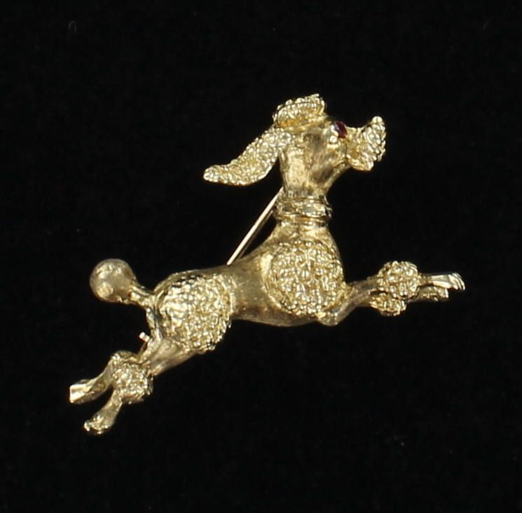 14KTY POODLE PIN
