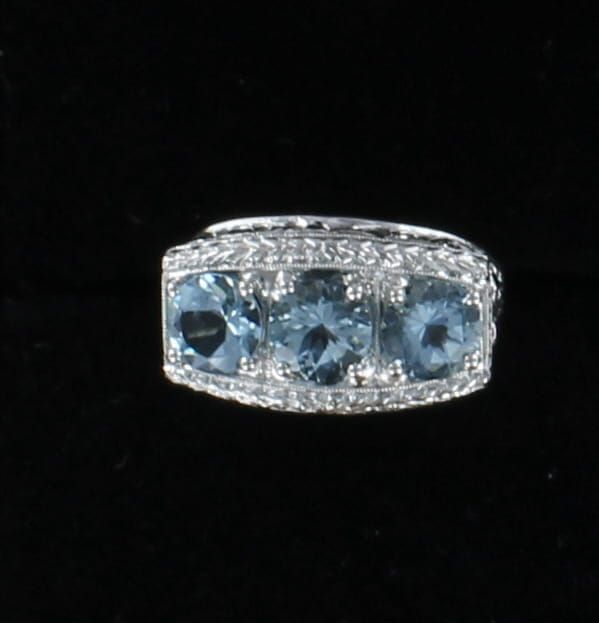 14KTW 2.25 CT TW AQUAMARINE RING