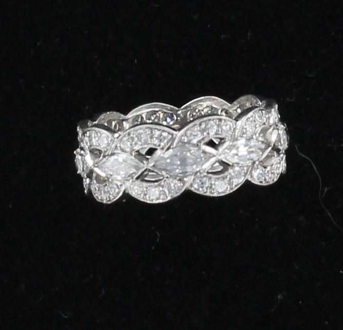 PLATINUM 4.0 CT TW DIAMOND ETERNITY BAND, SZ 8
