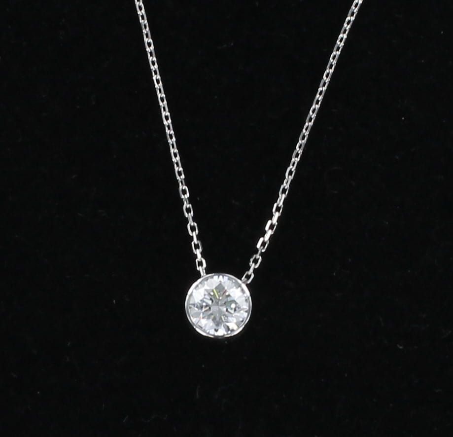 14KTW 1.0 CT ROUND BRILLIANT DIAMOND PENDANT