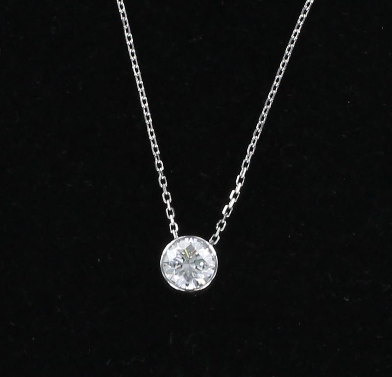 14KTW 1.0 CT ROUND BRILLIANT DIAMOND PENDANT