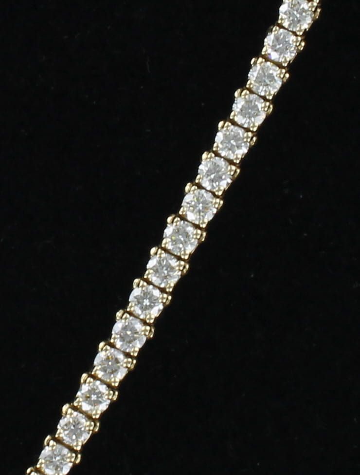 14KTY 8.89 CT TW ROUND BRILLIANT DIAMOND BRACELET