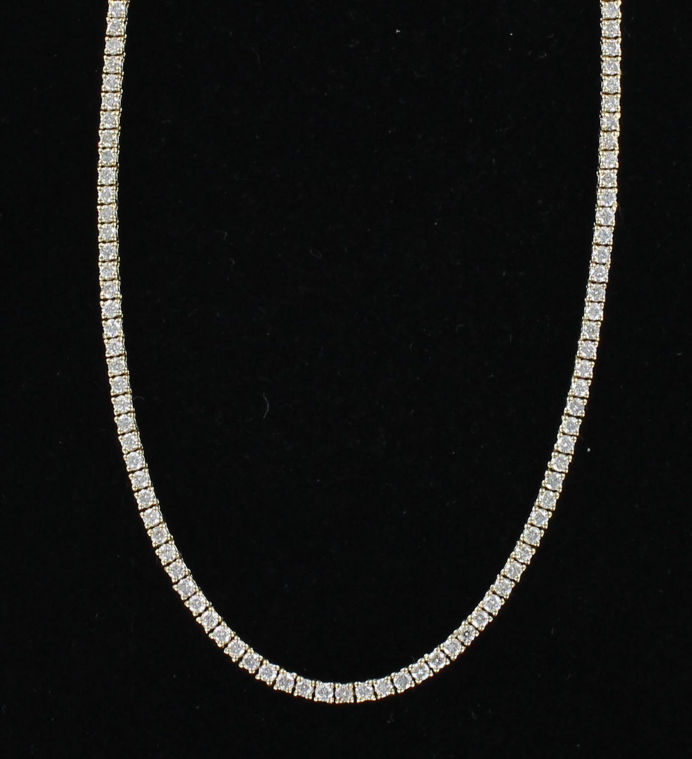 14KTY 5.58 CT TW ROUND BRILLIANT DIAMOND NECKLACE, 16