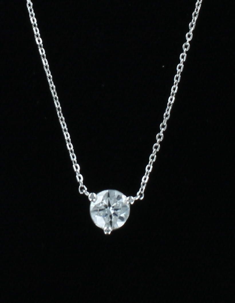 14KTW .73 CT ROUND BRILLIANT DIAMOND PENDANT