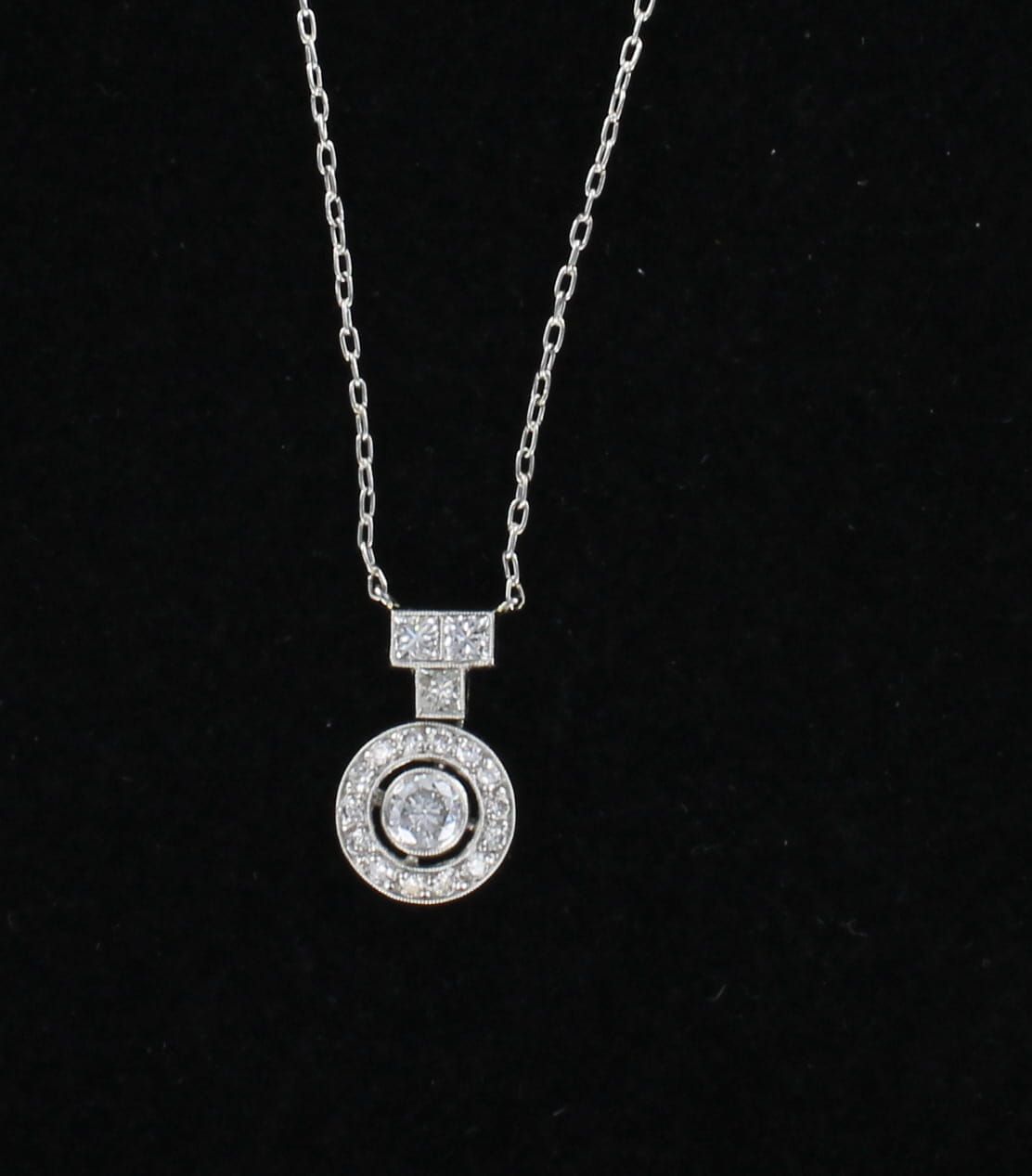 PLATINUM .50 CT ROUND DIAMOND PENDANT