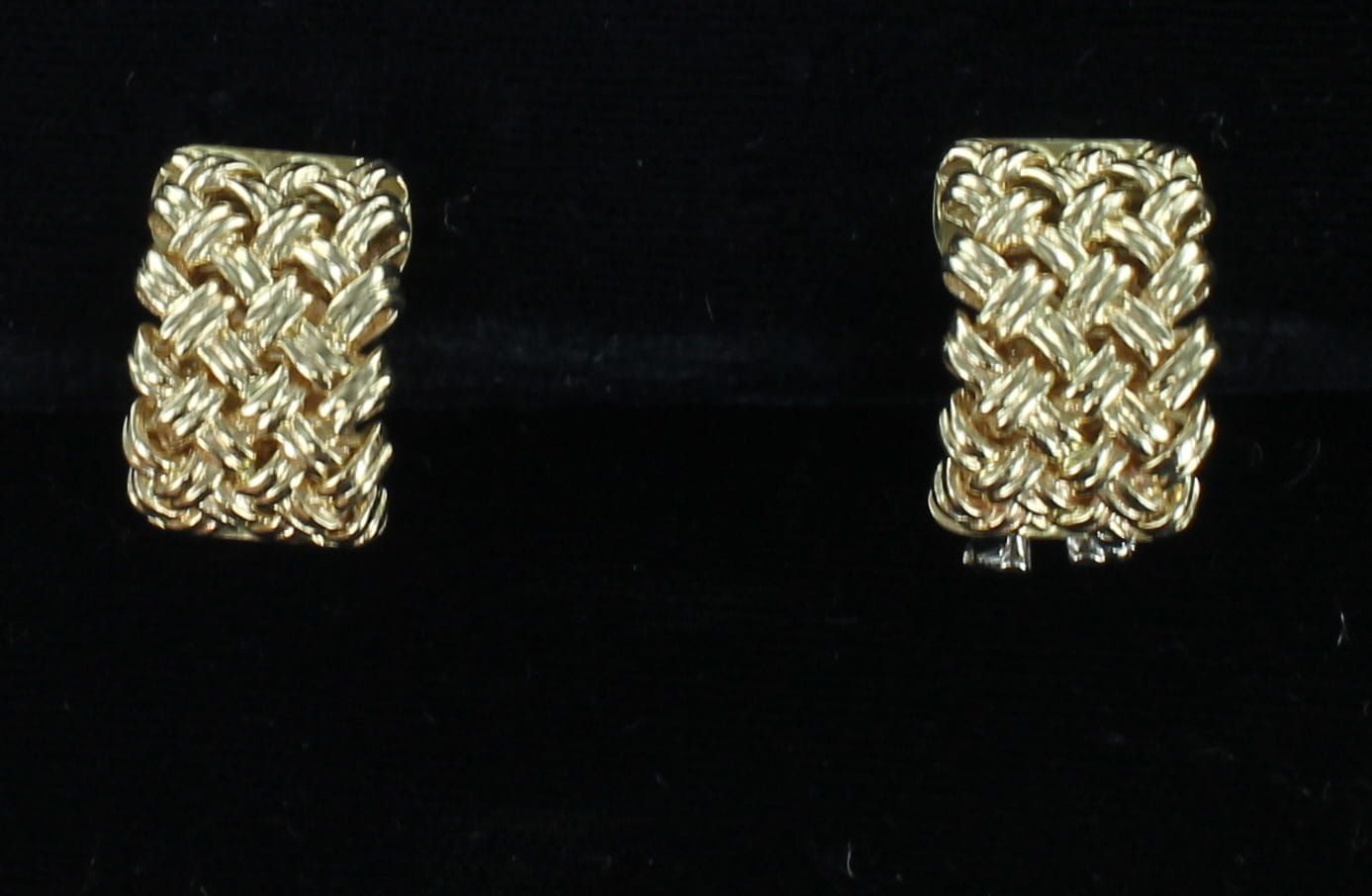 14KTY WOVEN DESIGN EARRINGS