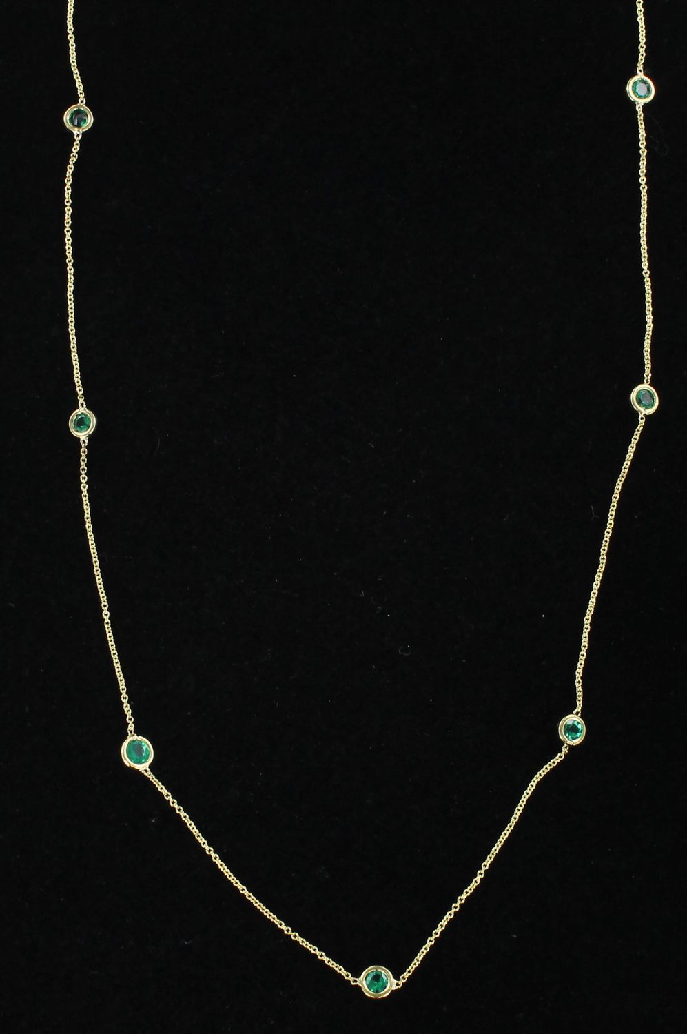 14KTY .90 CT TW EMERALD BY THE YARD CHAIN
