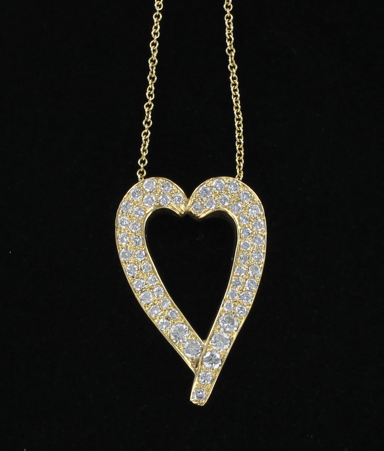 18KTY 7.0 CT TW DIAMOND HEART NECKLACE