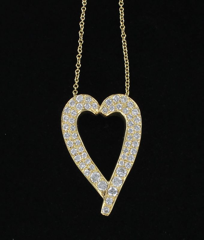 18KTY 7.0 CT TW DIAMOND HEART NECKLACE